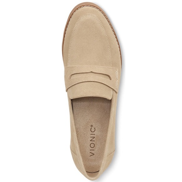 VIONIC CHERYL II SUEDE LEATHER LOAFERS IN SAND 8.5 W WIDE - Picture 4 of 10